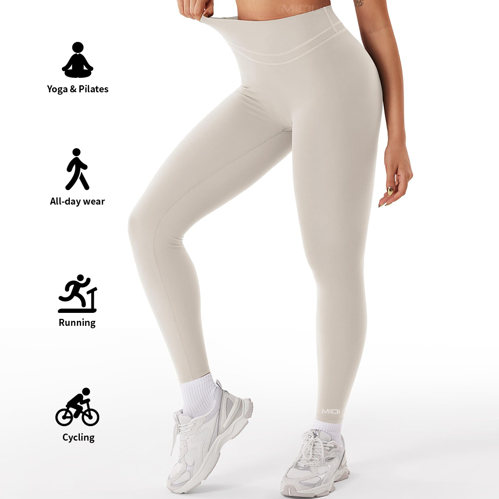 Nylon Spandex Activewear Yoga Leggings Sports Fitness Workout Leggings Tummy Control Butt Lift Yoga Pants