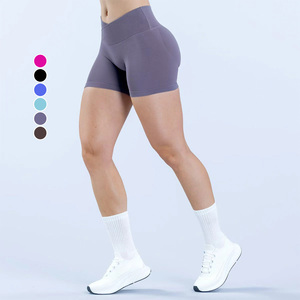 Custom Seamless Quick Dry Sports Fitness Shorts Cross-Waist