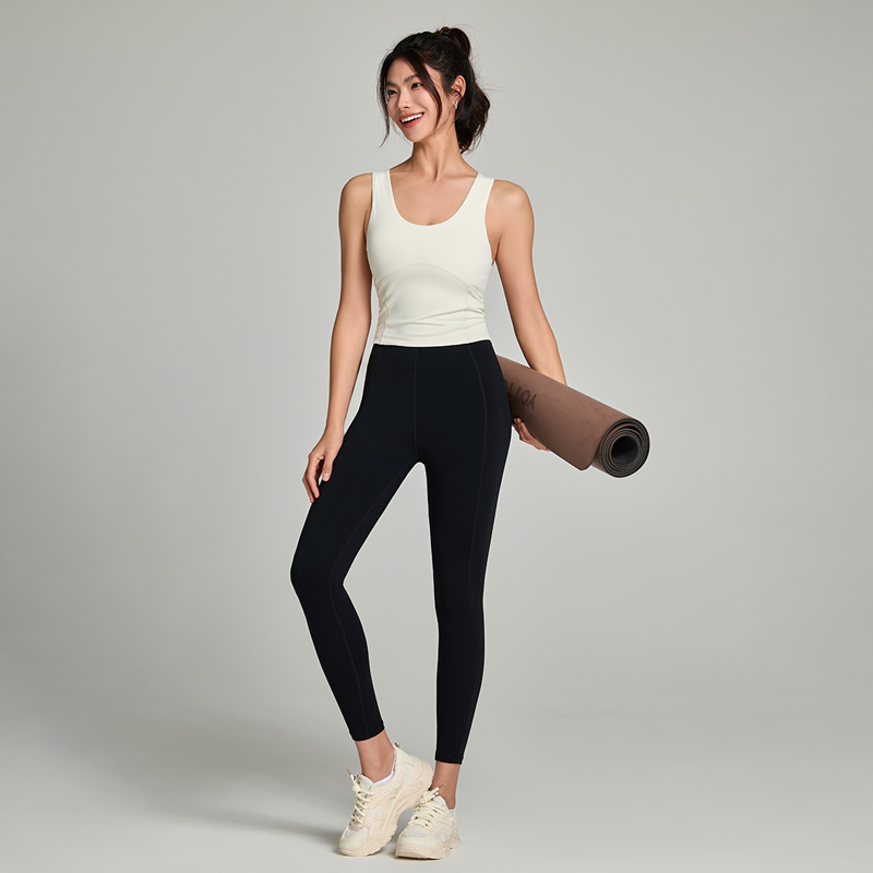 High Quality High Waist Tummy Control Design Nude Feel Yoga Leggings Ankle Sports Pants for Women Workout Fitness Gym Wear