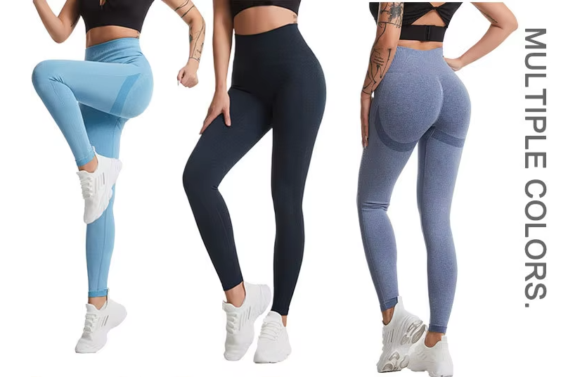 Wholesale High Quality Custom Logo Fitness Gym Tights No Front Line Seamless Soft High Waist Yoga Pants Leggings Women