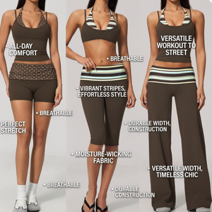 Custom Fitness Yoga Sports Wear Halter Top And Fold Over Bottoms Gym Clothes Workout Set
