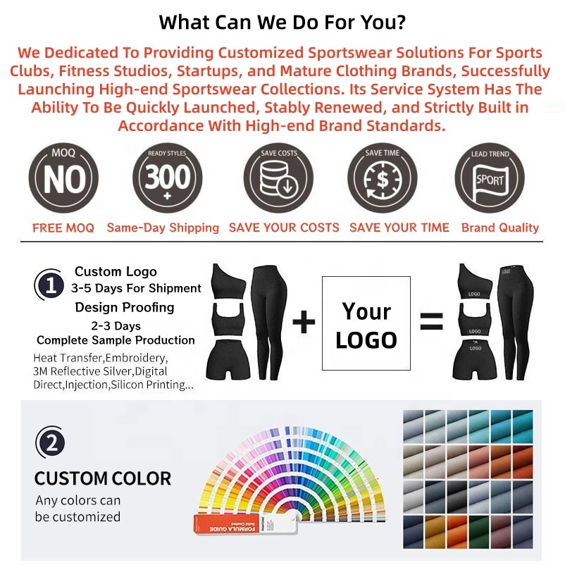 Custom Logo Spandex Sportswear Women High Waist Yoga Pants Gym Workout Tight Fitness Seamless Scrunch Butt Lift Yoga Leggings