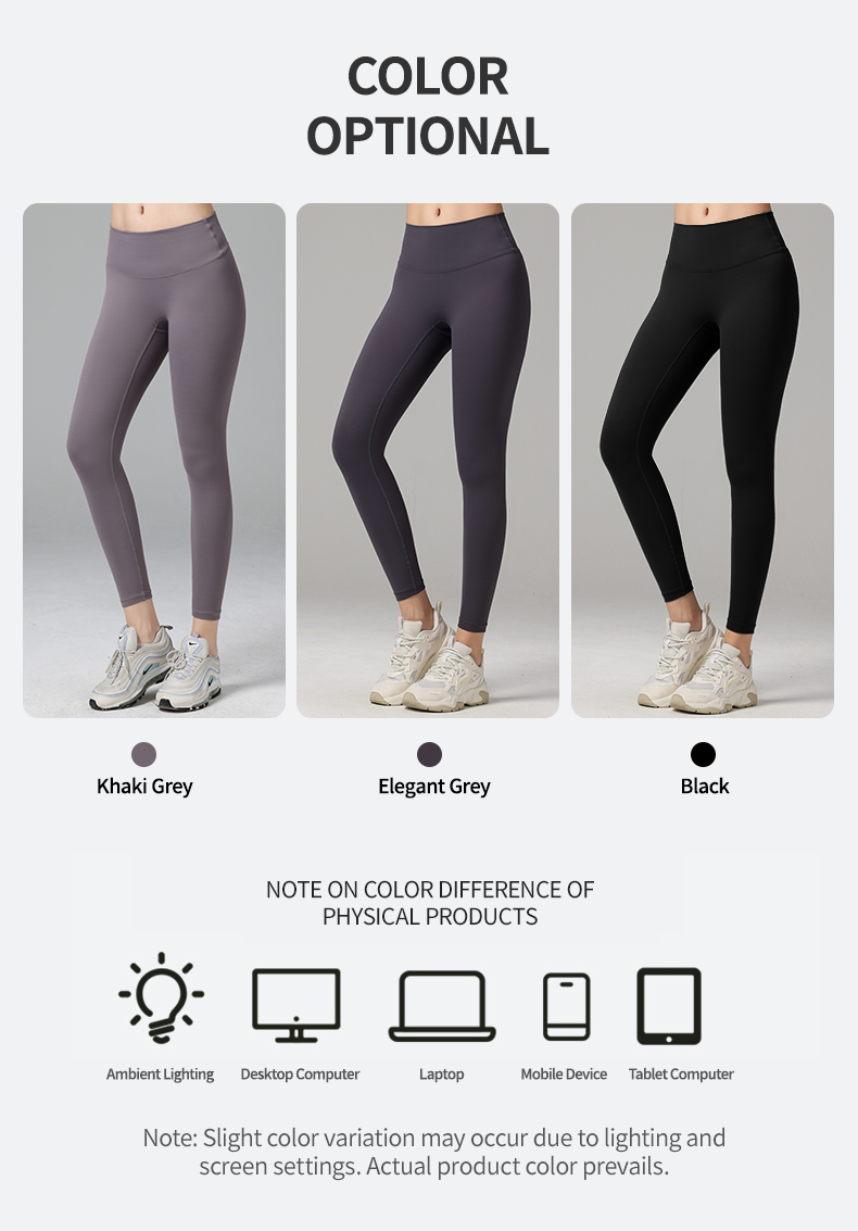 Women's High Waist Seamless Solid Yoga Leggings Elastic Waist Four-Way Stretch Quick Dry Spandex/Nylon Fitness Gym Pants Butt