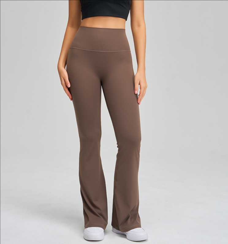 Wholesale High Waist Flare Yoga Pants Tummy Control Butt Lift Breathable Nylon Spandex Yoga Leggings For Women