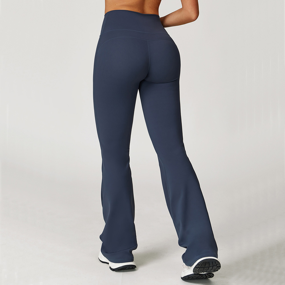 Wholesale Custom Logo Women Yoga Bell-Bottoms Sports Yoga Pants Gym Clothes Fitness Workout Wear Wide Leg Pants Flared Leggings