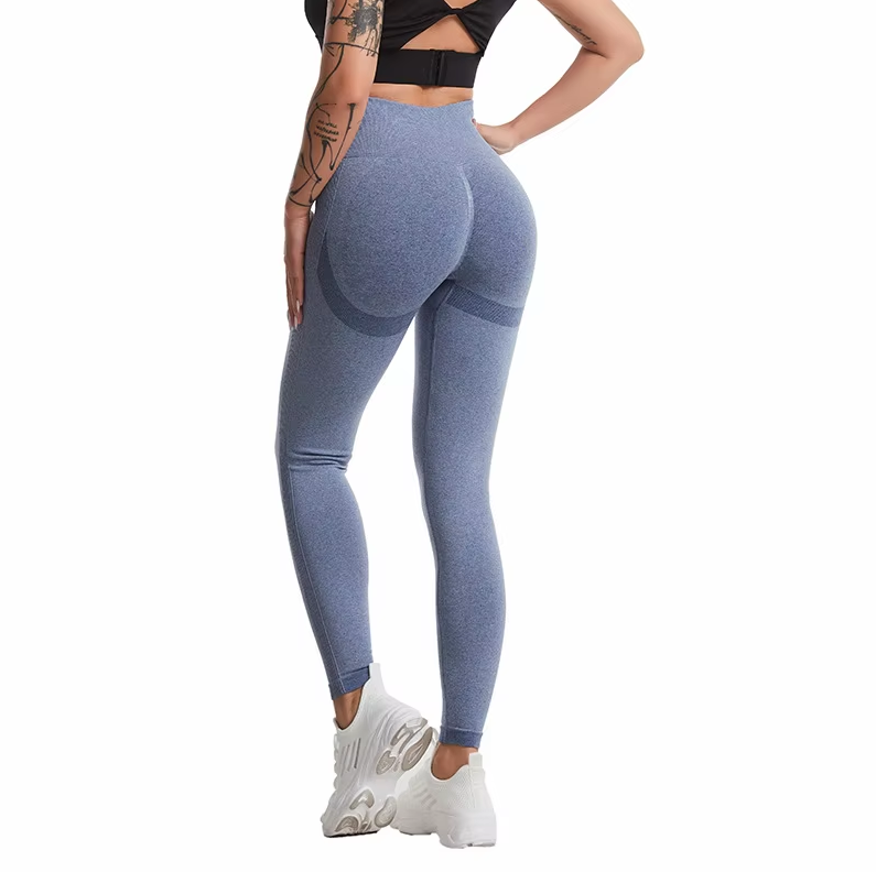 Wholesale High Quality Custom Logo Fitness Gym Tights No Front Line Seamless Soft High Waist Yoga Pants Leggings Women