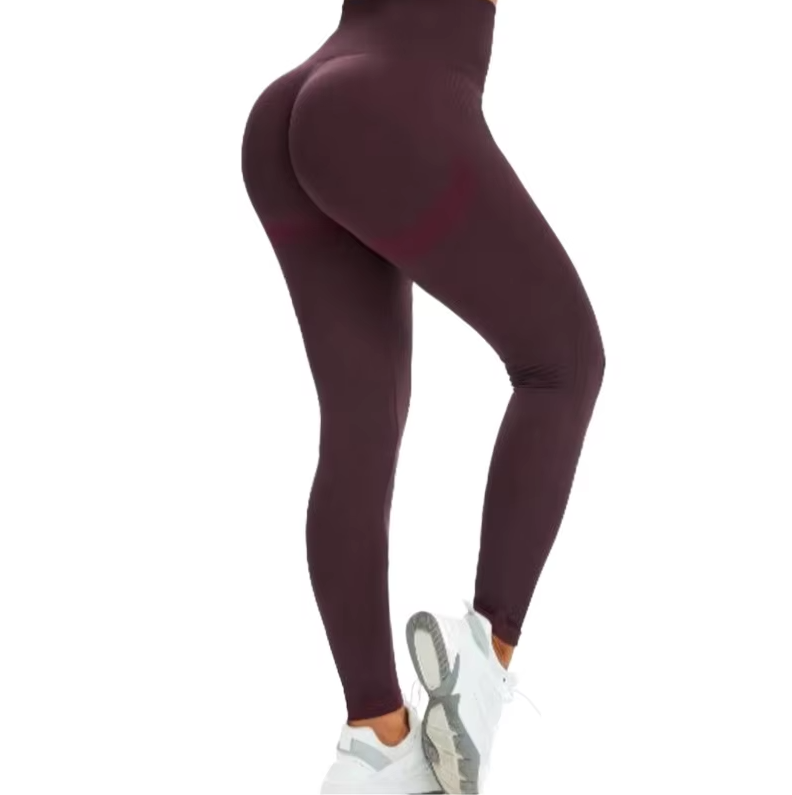Wholesale High Quality Custom Logo Fitness Gym Tights No Front Line Seamless Soft High Waist Yoga Pants Leggings Women