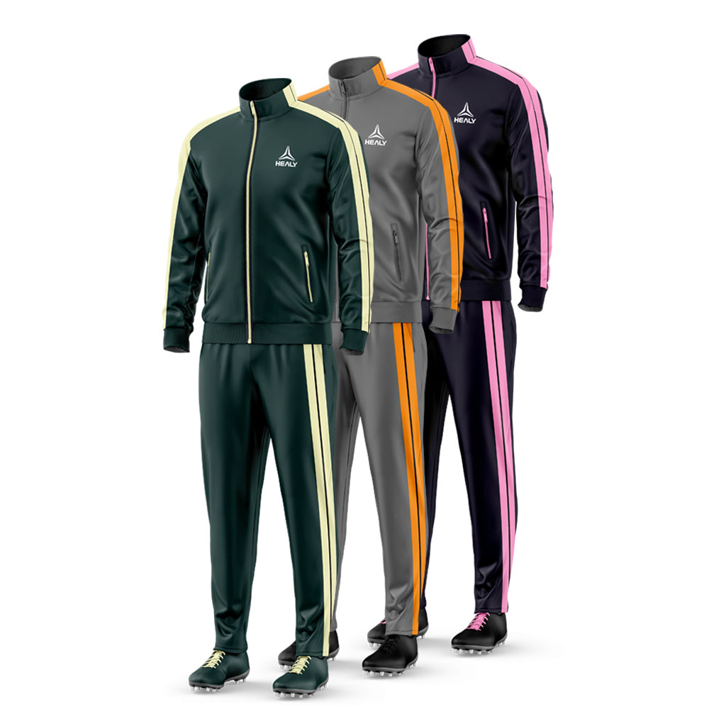 Men's High-quality Soft Sports Outfit (supports Custom logo / Zipper Jogging Pants / Fitness Running Training Suit).