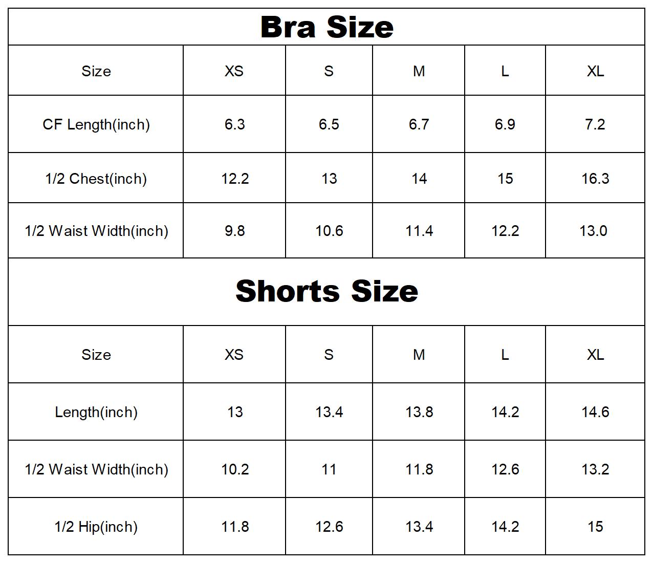 Size Chart and Measurements