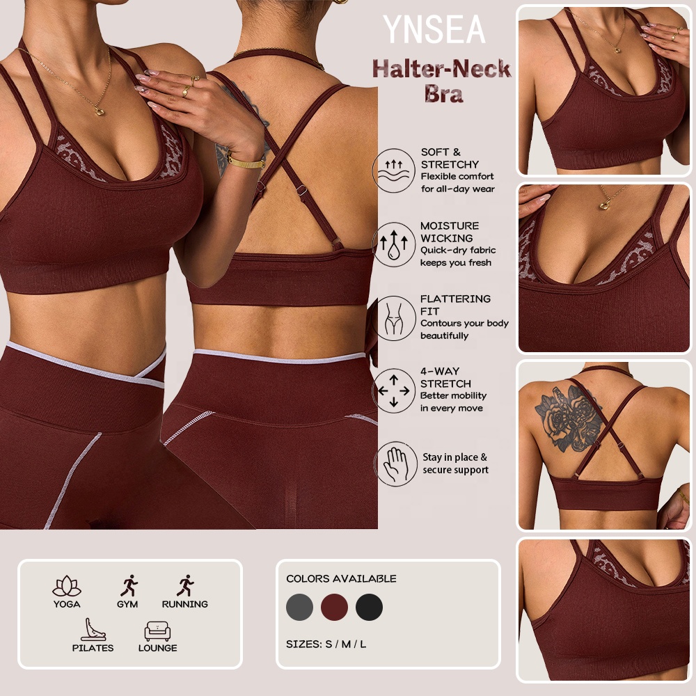 YNSEA Custom Wholesale Double Layer Crisscross Leopard Adjustable Cropped Sport Tank Top Bra Yoga Fitness Workout Gym Active Bra