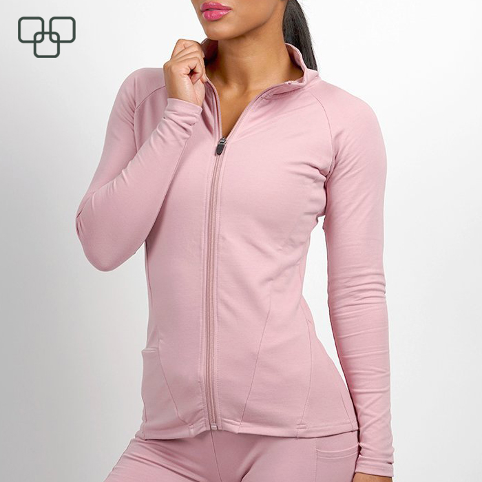 Women Fitness Zipper Private Label Activewear Jacket