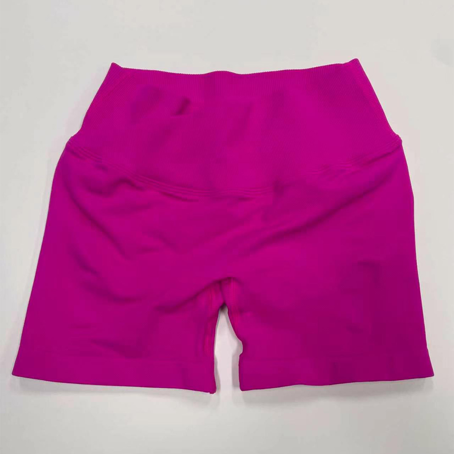 Custom Seamless Quick Dry Sports Fitness Shorts Cross-Waist Solid Color Breathable Yoga Shorts Butt-Lifting Running Gym Shorts