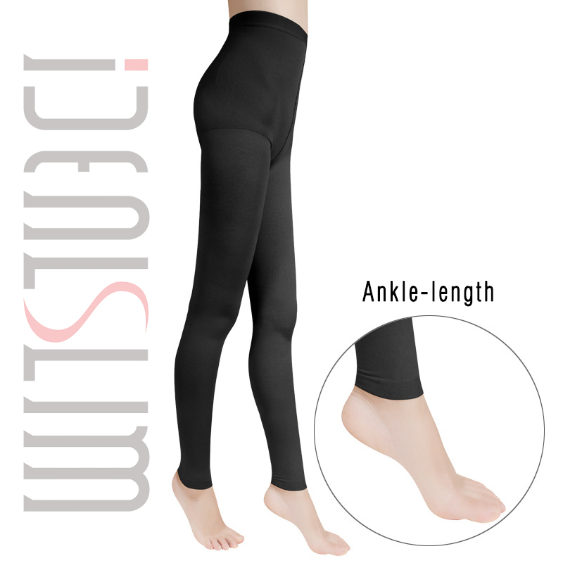 Mild Compression Seamless Pantyhose for Swelling Varicose Veins Nylon and Spandex Open Toe Pantyhose / Tights Black, Beige