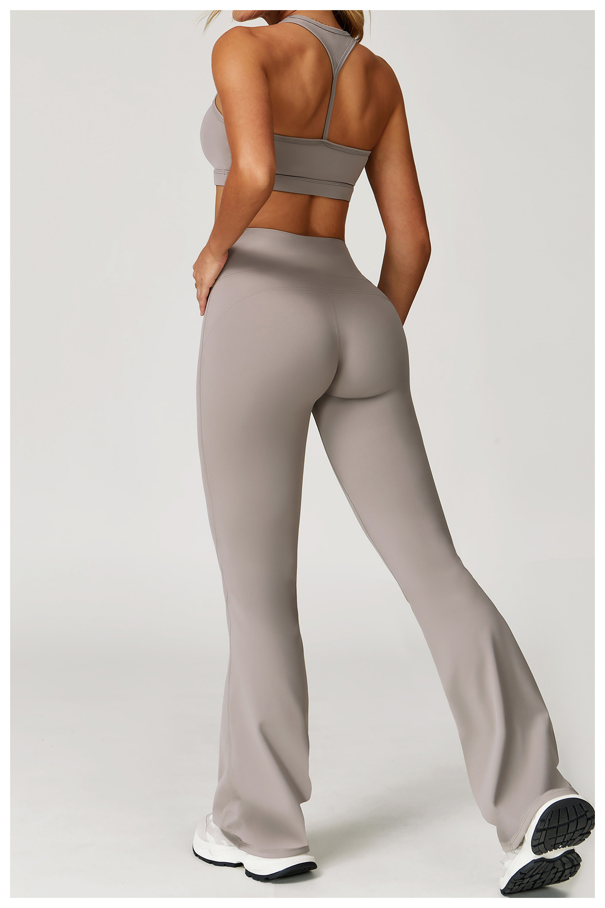 Wholesale Custom Logo Women Yoga Bell-Bottoms Sports Yoga Pants Gym Clothes Fitness Workout Wear Wide Leg Pants Flared Leggings