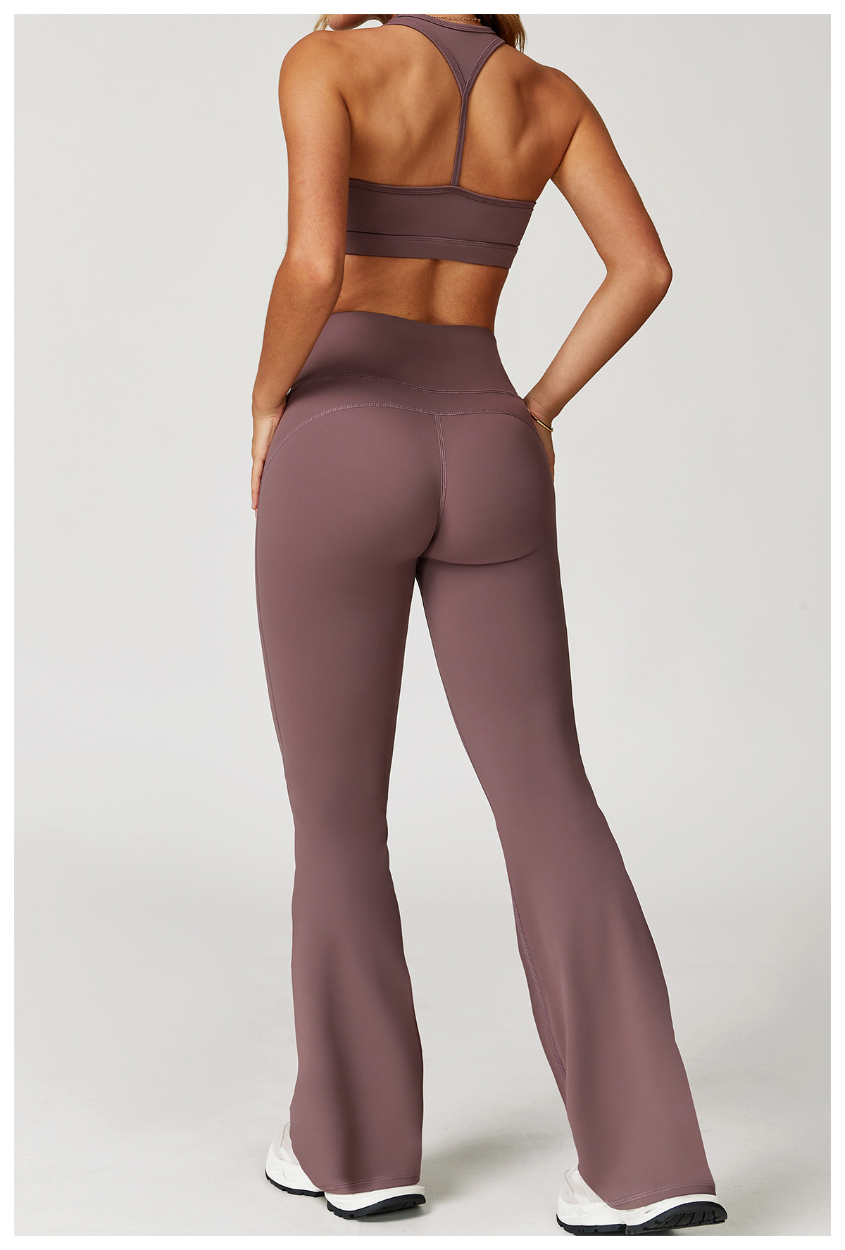Wholesale Custom Logo Women Yoga Bell-Bottoms Sports Yoga Pants Gym Clothes Fitness Workout Wear Wide Leg Pants Flared Leggings