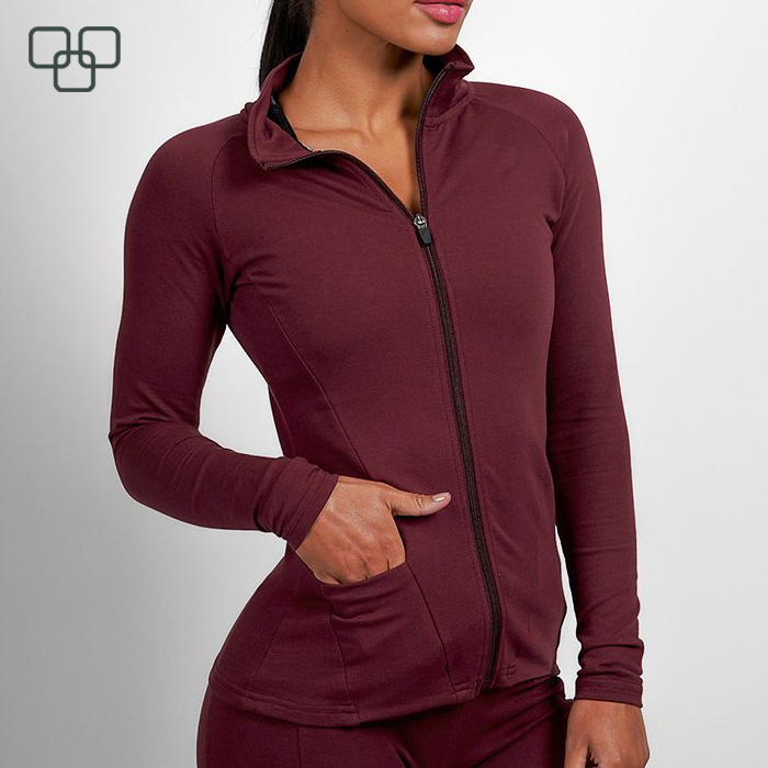 Women Fitness Zipper Private Label Activewear Jacket