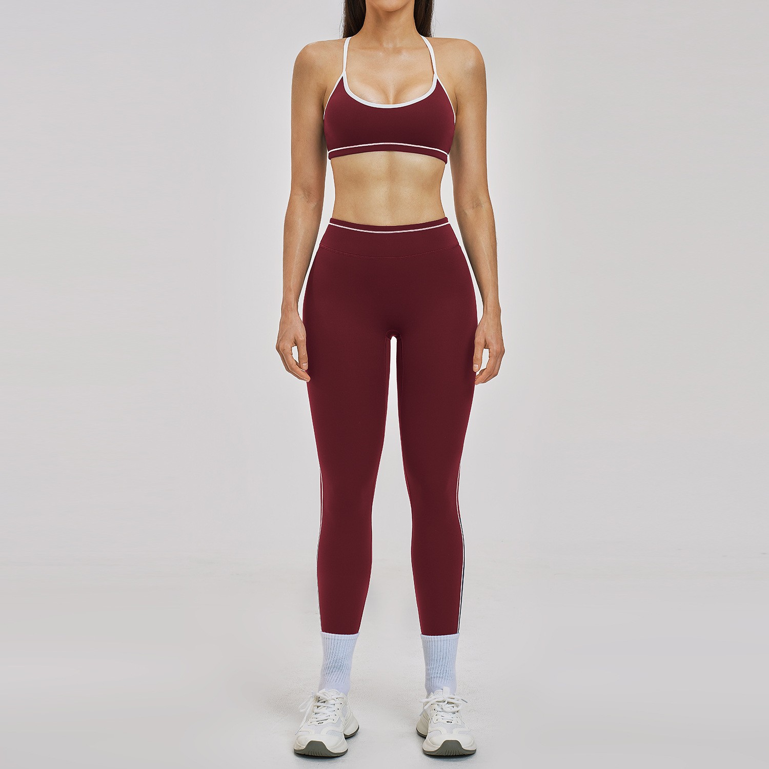 Wholesale Outdoor Women's Yoga Sets 4-Piece Fitness Jacket Workout Activewear Quick Dry Bra High Waist Leggings Gym Set