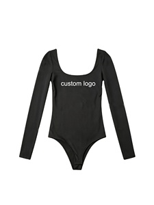 OEM Wholesale Summer Seamless Snap Closure Basic Slim Fit Square Neck Spandex Bodysuit