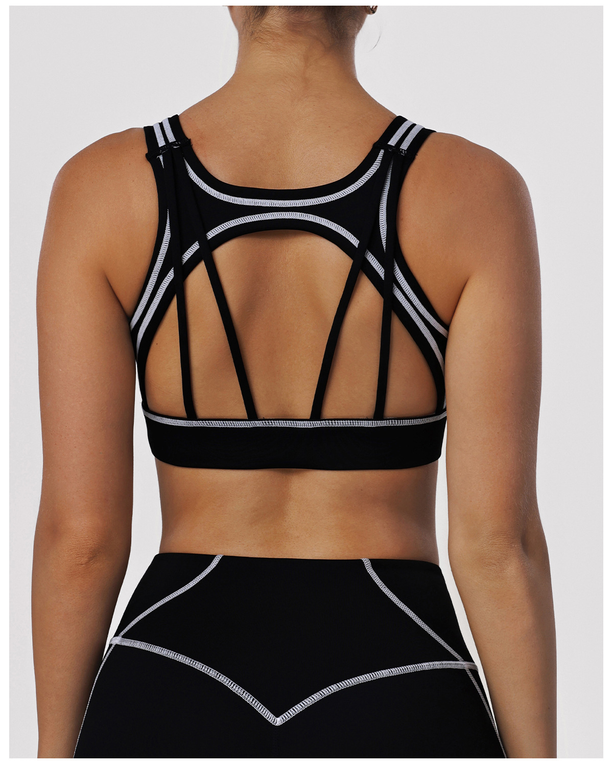 Women Color Block Sport Yoga Gym Running Workout Fitness Padded Bras High Impact Support Activewear Tank Crop Top Sports Bra