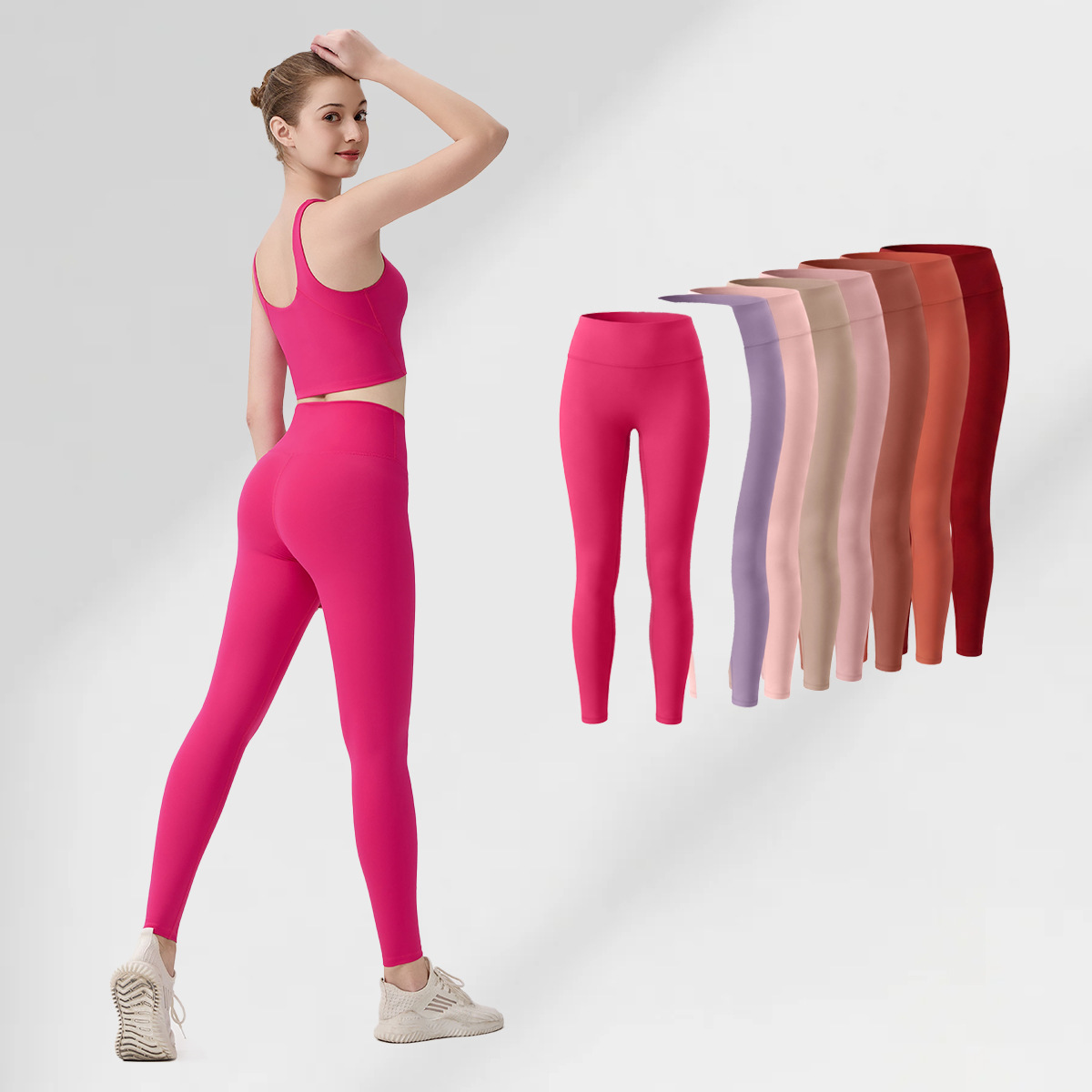 Women High Waist Seamless Sporty Yoga Leggings Butt Lifting Quick Dry Gym Fitness Tights Activewear Yoga Workout Custom Logo