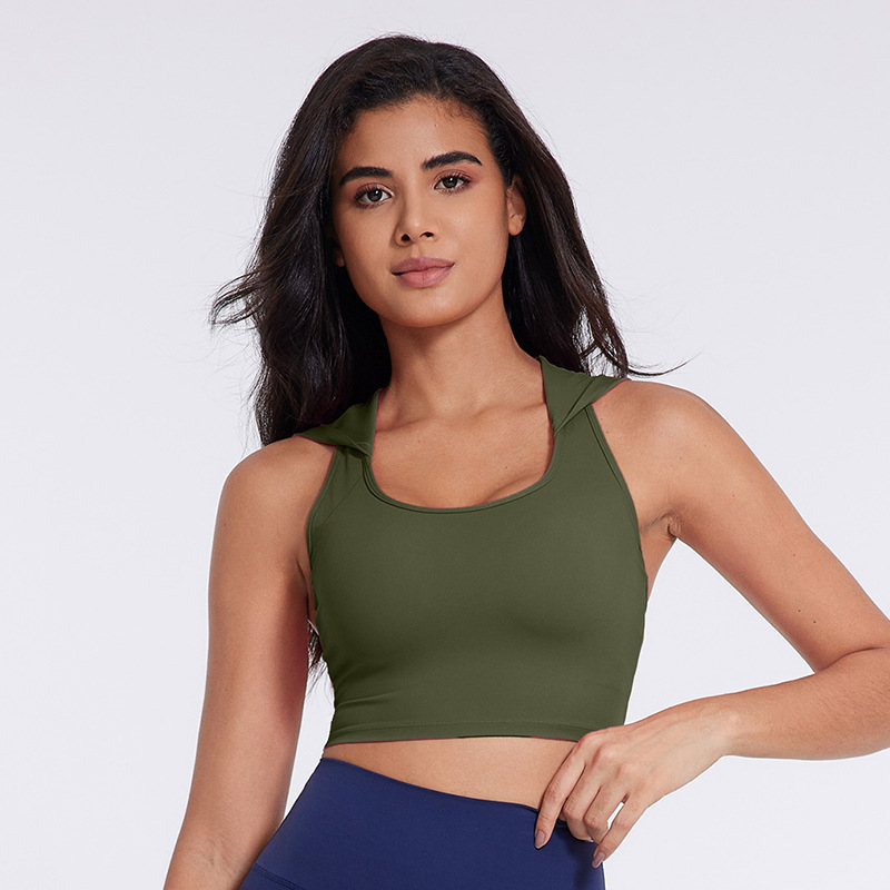 Wholesale Plus Size Lightweight Breathable Yoga Gym Women's Seamless Sports Bra With Four-way Stretch Tank Top