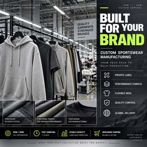 Custom Sportswear Manufacturer OEM ODM Performance Apparel Private Label Activewear Low MOQ Global Supplier