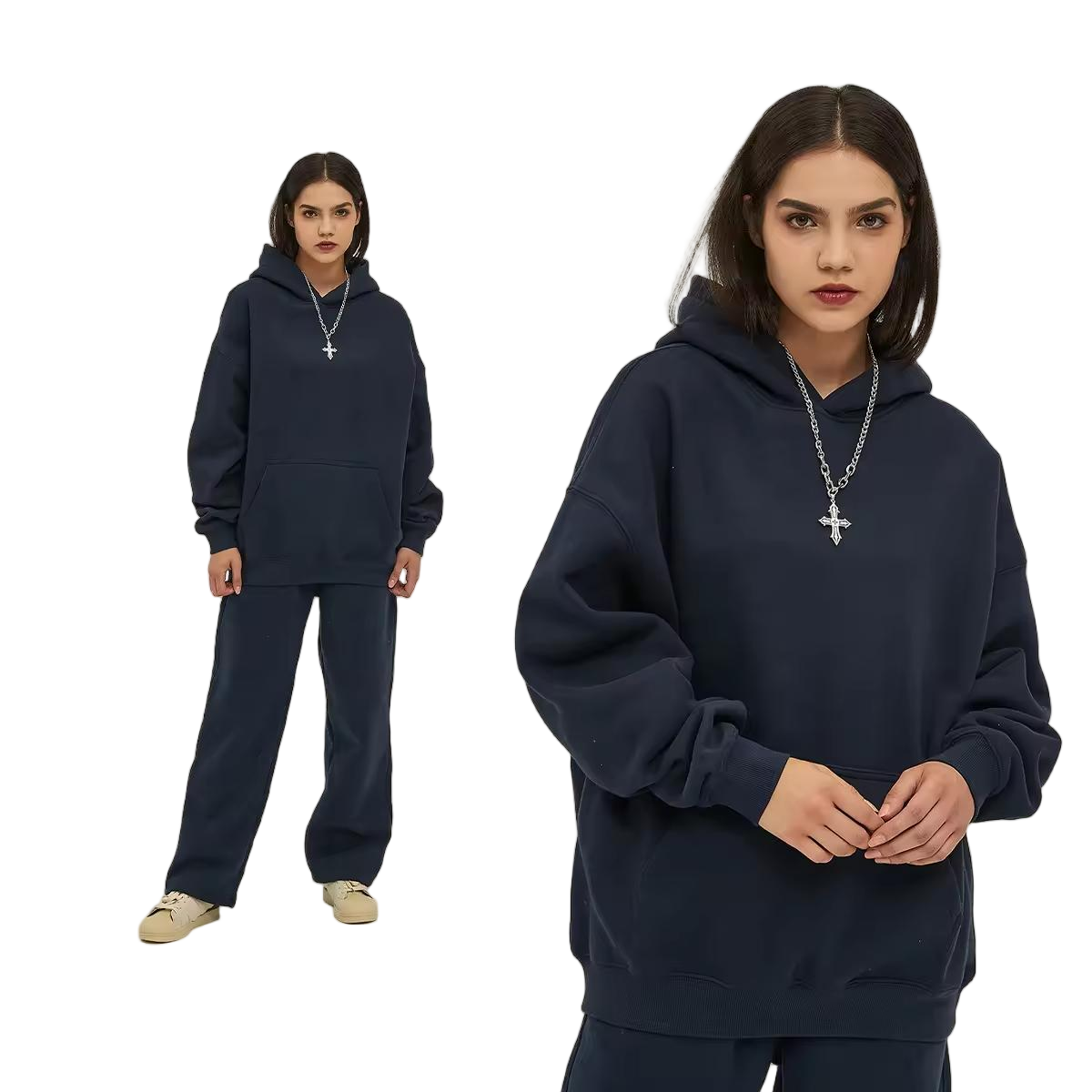 OEM Clothing Manufacturer Sewing Activewear Wholesale Custom Private Label Brand Sweatpants and Hoodies Sets Men Hoodie Factory