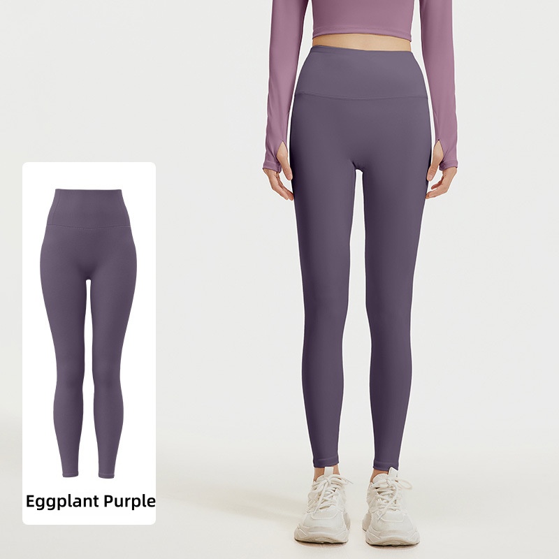 Seamless Front Yoga Leggings Peach Butt Lift Athletic Tights Naked Feel High Stretch Workout Pants No Camel Toe Gym Trousers