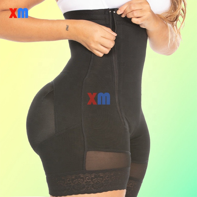 Private Labels Postpartum Shapewear Open Bust Body Shaper Butt Lifting Garment Side Zipper Colombians Fajas