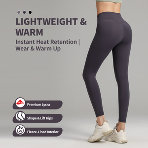 Women's High Waist Seamless Solid Yoga Leggings Elastic Waist Four-Way Stretch