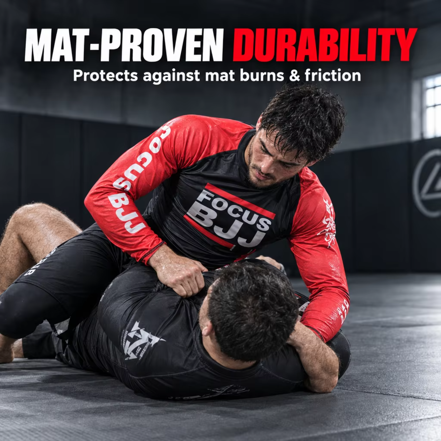 Custom Rashguard BJJ 4 Way Stretch Flatlock Stitched Silicone Waistband Sublimated Bjj Rashguard Long Sleeve Factory Supply