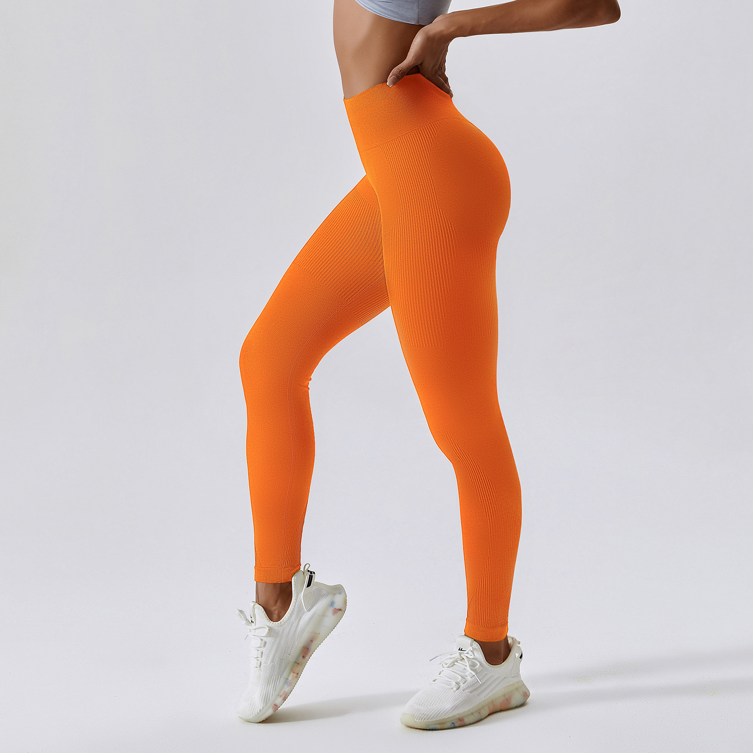 Custom Seamless Workout Yoga Fitness Butt Lifting Tights High Waisted Gym Leggings for Women
