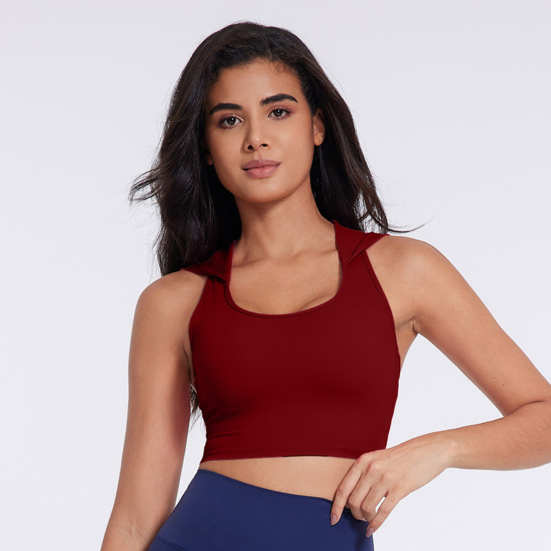 Wholesale Plus Size Lightweight Breathable Yoga Gym Women's Seamless Sports Bra With Four-way Stretch Tank Top