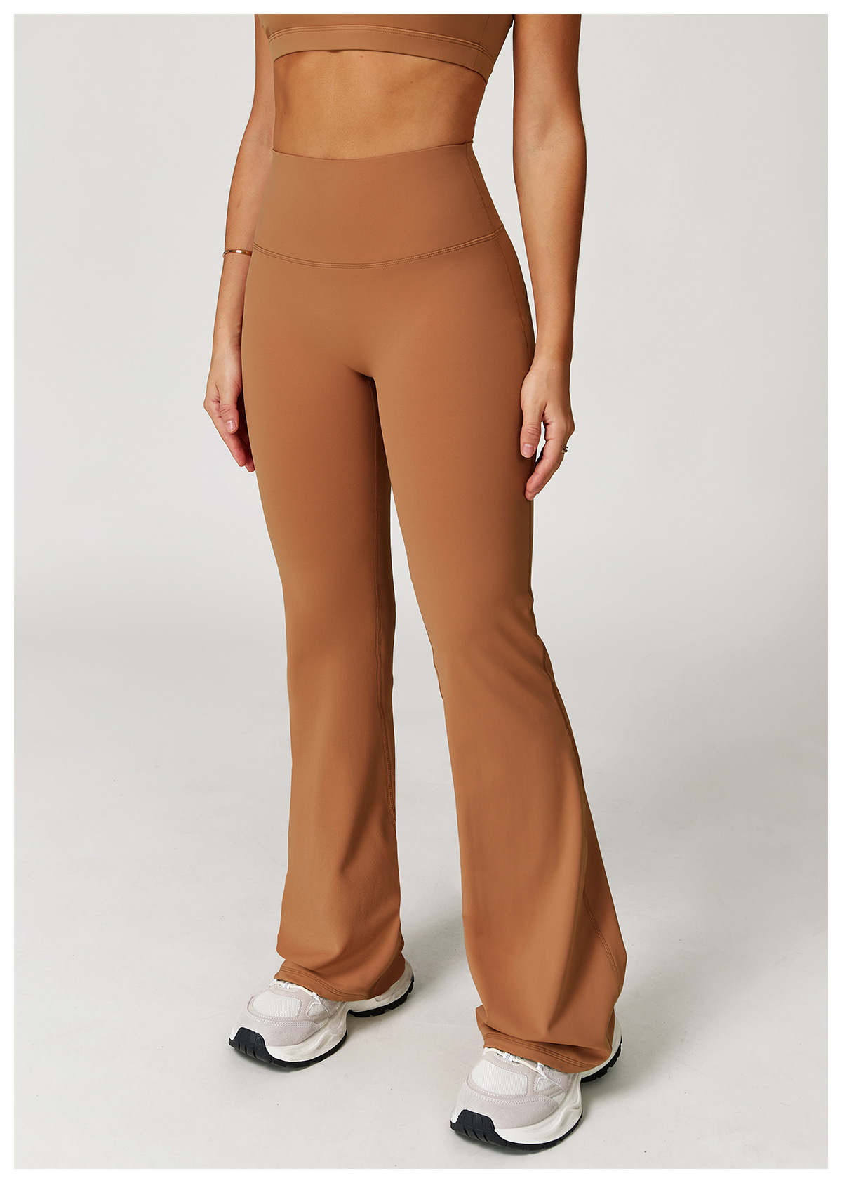 Wholesale Custom Logo Women Yoga Bell-Bottoms Sports Yoga Pants Gym Clothes Fitness Workout Wear Wide Leg Pants Flared Leggings