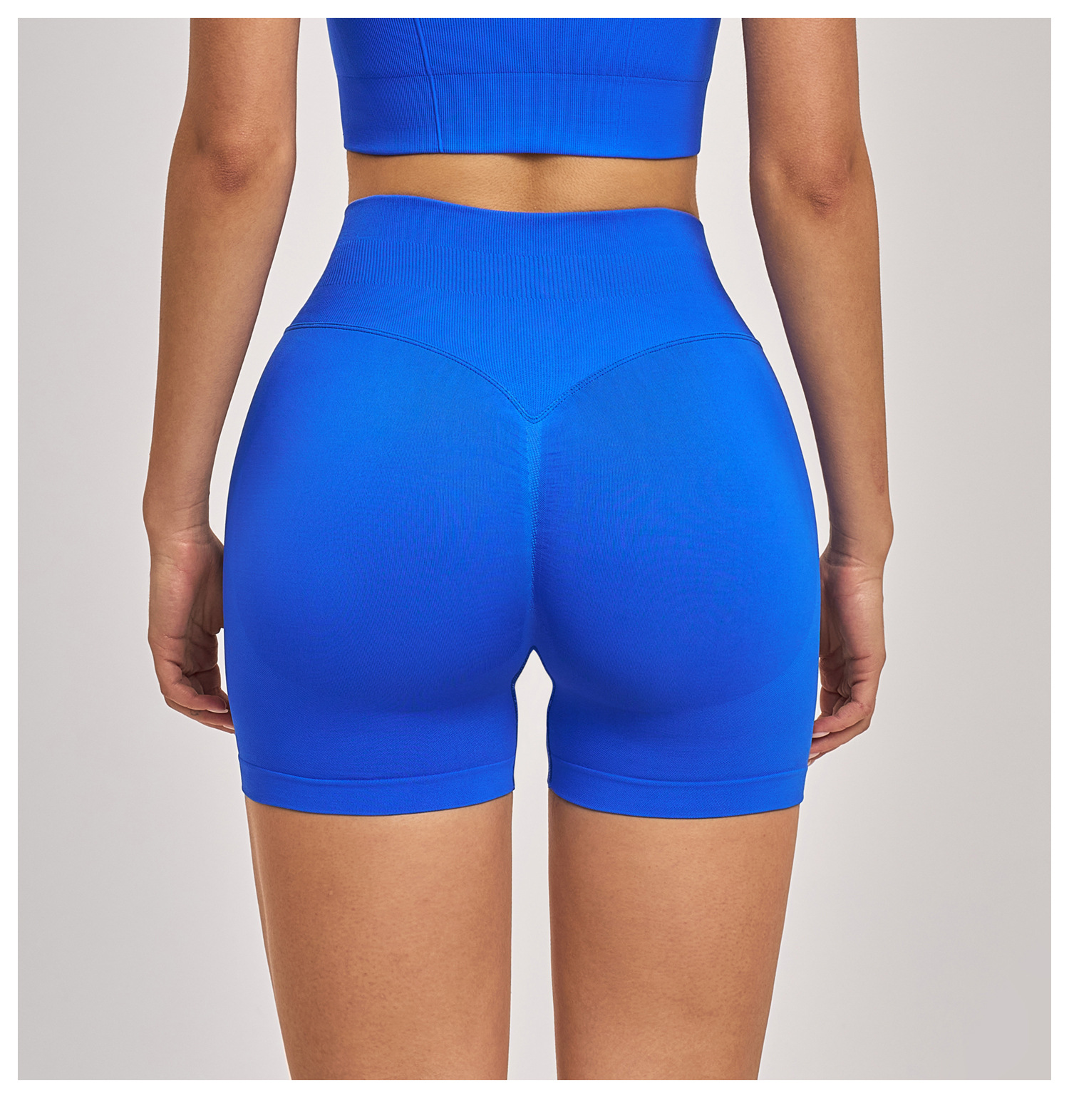 High Quality Seamless High Waist Slim Fit Yoga Running Shorts Gym Fitness Butt Lifting Breathable Solid for Women Biker Shorts