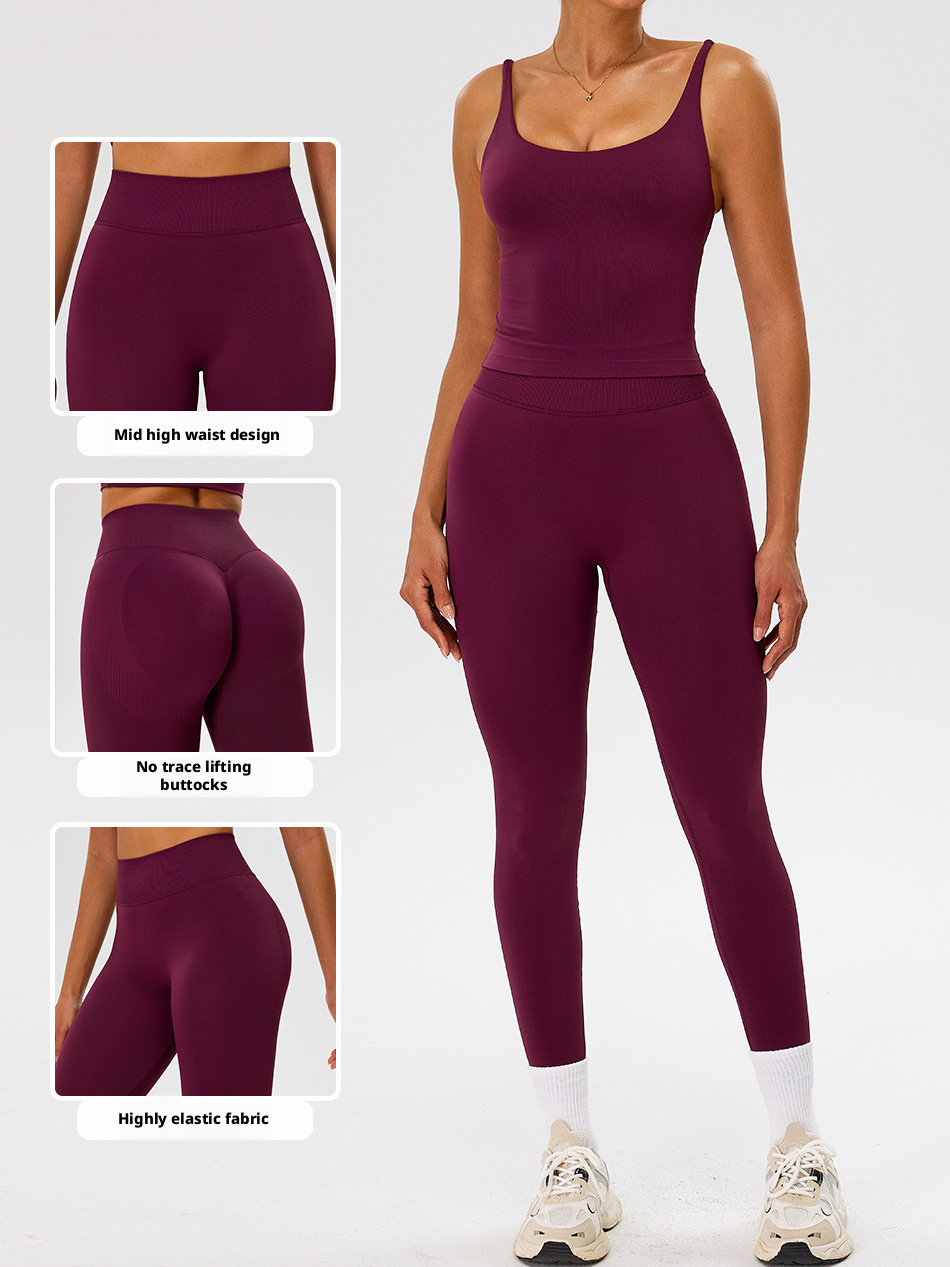 2025 Custom Logo Leggings for Women High Waist Gym Activewear Butt Lift Yoga Pants Elastic Compression Scrunch Seamless Leggings