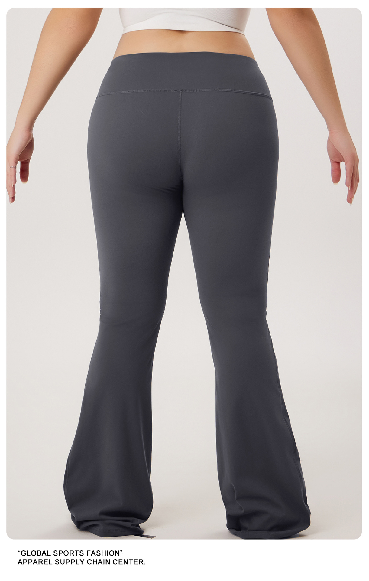 Wholesale Plus Size High Waist Solid Yoga Leggings Breathable Quick Drying Slim Fit Gym Workout Flared Pants for Women