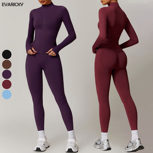 Women 2 Piece Seamless Workout Leggings Set