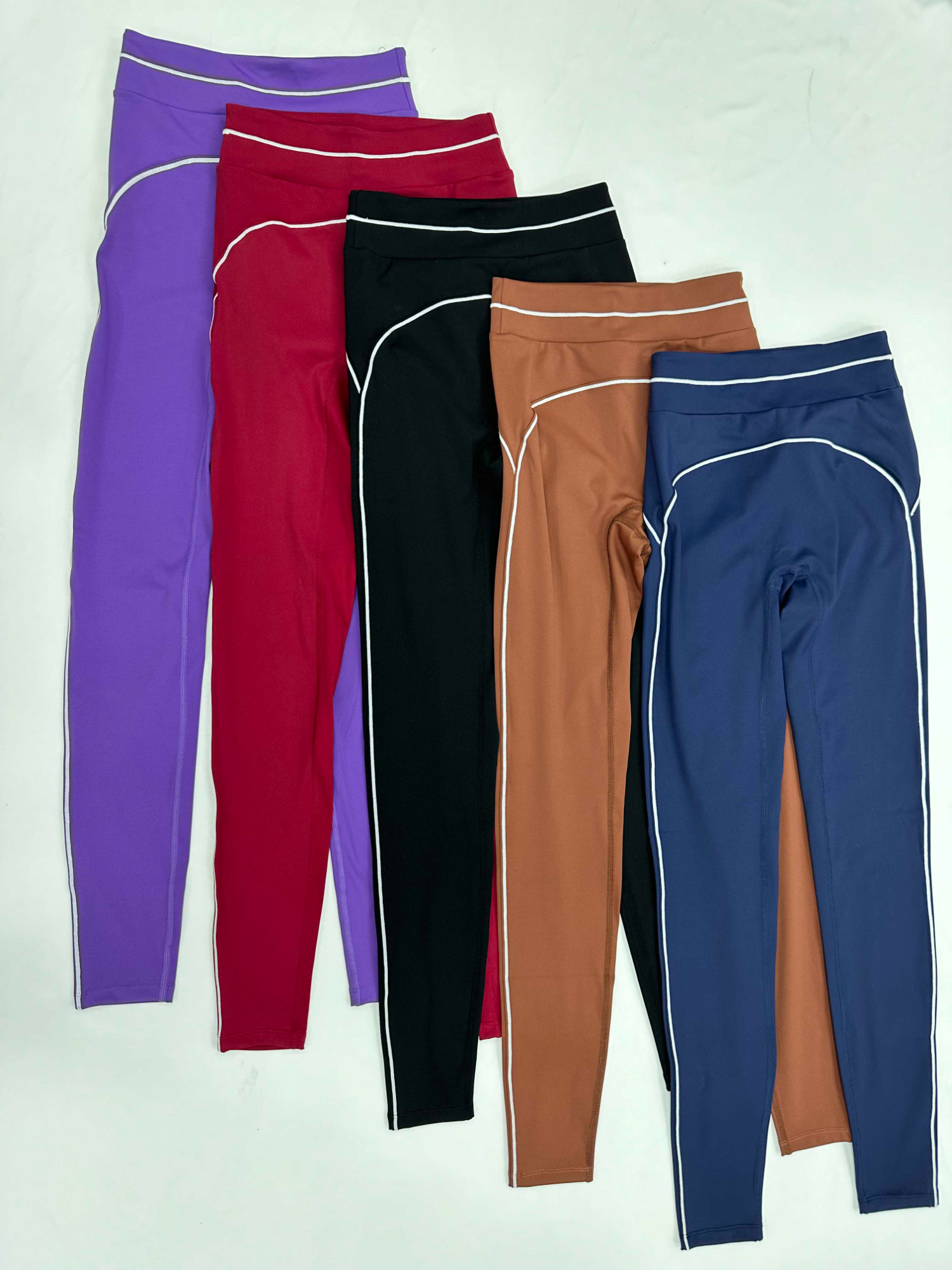 Private Label Custom Logo Contrast Stitch Yoga Sets Wholesale OEM Women High Waist Gym Workout Outfits 2 Piece Fitness Wear