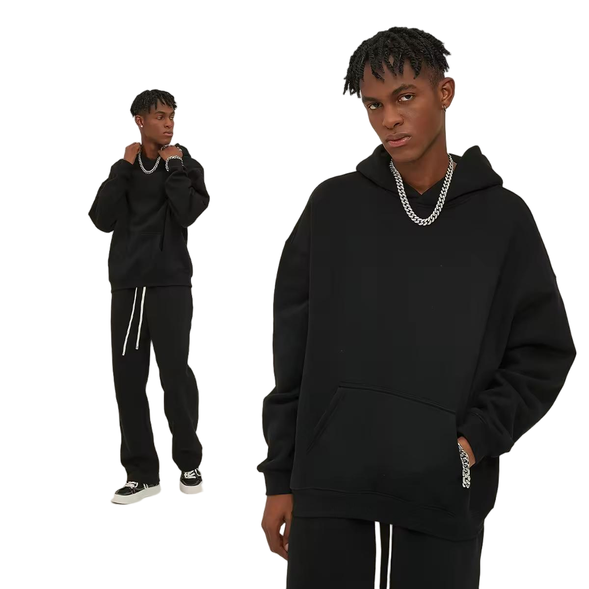 OEM Clothing Manufacturer Sewing Activewear Wholesale Custom Private Label Brand Sweatpants and Hoodies Sets Men Hoodie Factory