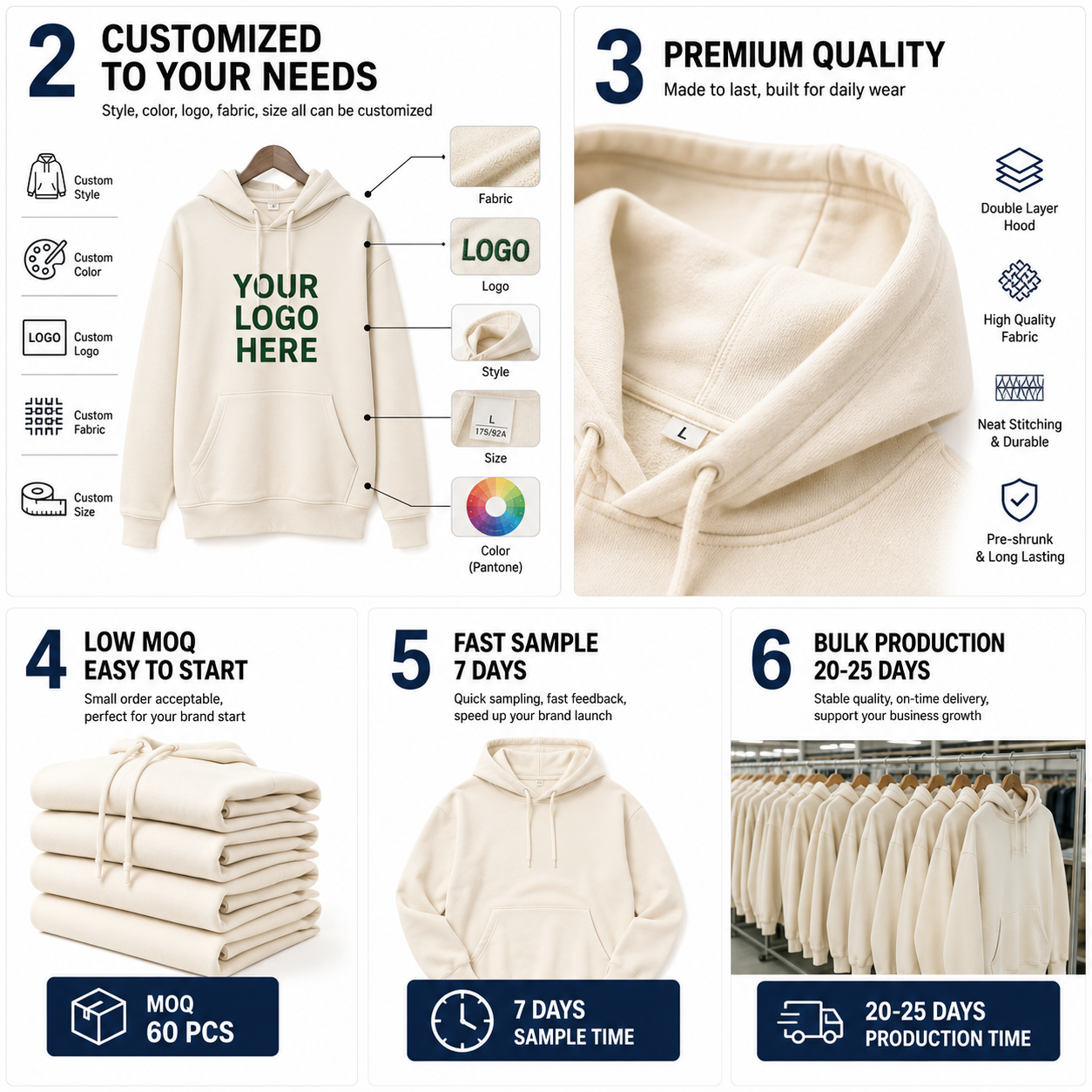 Bulk Production High Quality Apparel Manufacture Clothing Factory Sportswear Supplier OEM Custom Made Clothes For Factory Direct