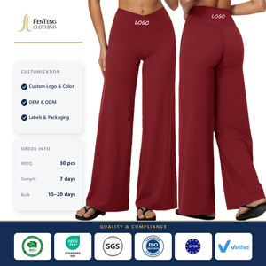 Crossover High Waist Wide Leg Yoga Pants