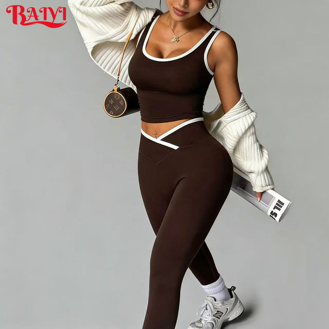 Custom Logo Women Seamless Yoga 2 Piece Set High Stretch Quick Dry Workout Tank Top Private Label Gym Activewear