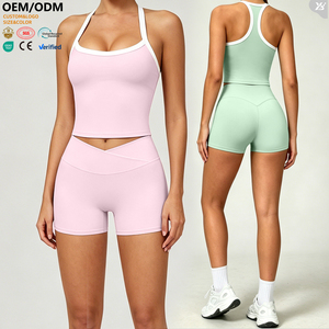 Spandex nylon breathable sports wear women set