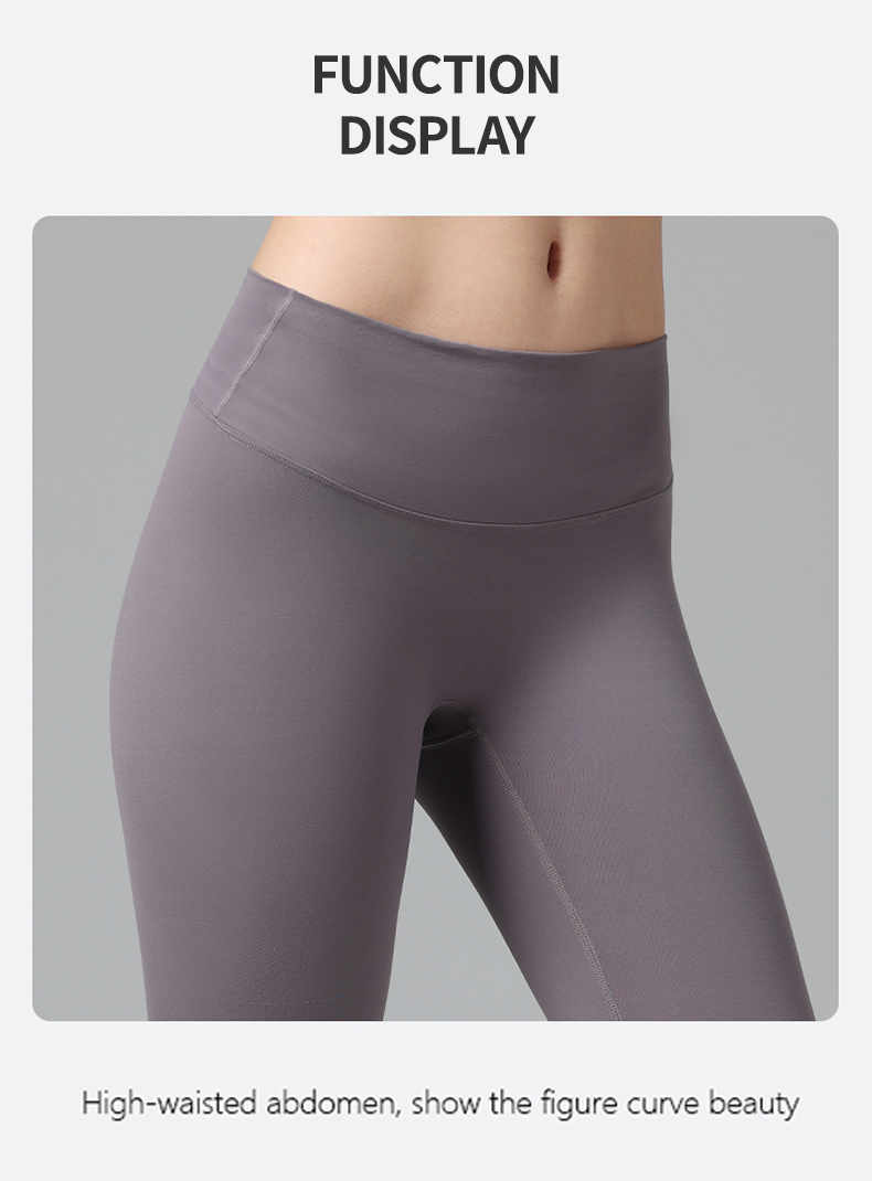 Women's High Waist Seamless Solid Yoga Leggings Elastic Waist Four-Way Stretch Quick Dry Spandex/Nylon Fitness Gym Pants Butt