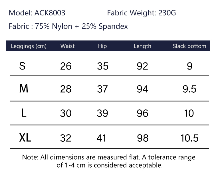 Size Chart 2