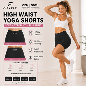 FITVOLT Custom Wholesale Solid High-Waisted Yoga Pants