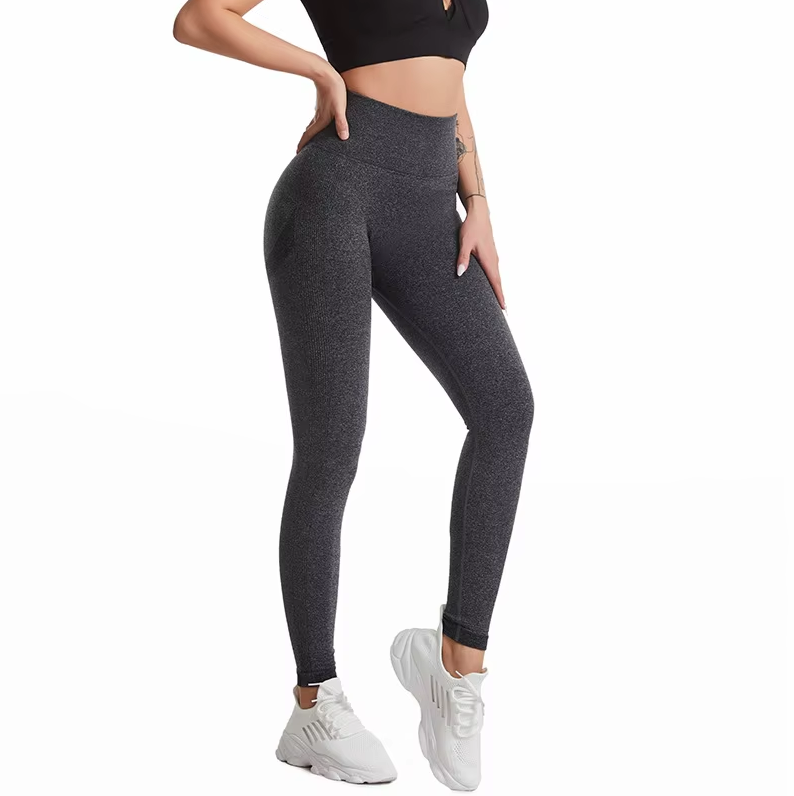 Wholesale High Quality Custom Logo Fitness Gym Tights No Front Line Seamless Soft High Waist Yoga Pants Leggings Women