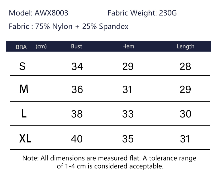 Size Chart 1