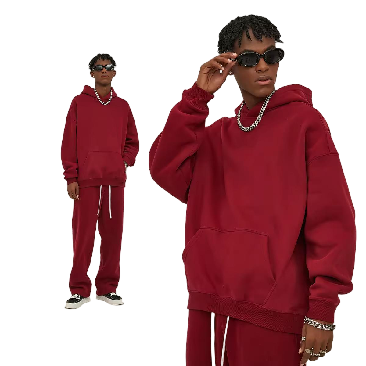 OEM Clothing Manufacturer Sewing Activewear Wholesale Custom Private Label Brand Sweatpants and Hoodies Sets Men Hoodie Factory